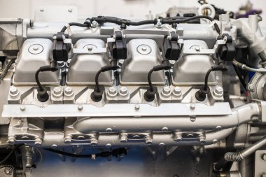 Beyaz motor bölümü, insustrial makine. Yeni Brend