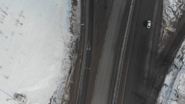 An aerial view on a highway — Stock Video