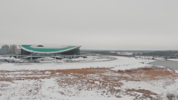 KAZAN, RUSIA. 16-03-2019: Vista panorámica del estadio deportivo de Kazán — Vídeos de Stock