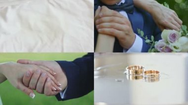 4'te 1: Düğünden sonra el ele tutuşan evli bir çift