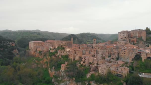 Aerial view on the old town — Stock Video