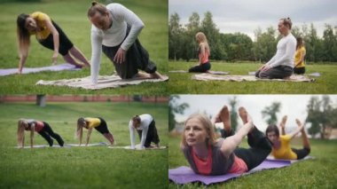 4 in 1: Temiz havada bir grup yoga sınıfı - açık