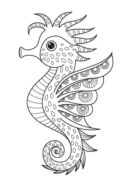 Vuxen Doodle Teckningar För Barn Uppkopplad Antistress Zentangle Illustration Lagervektor — Stock vektor