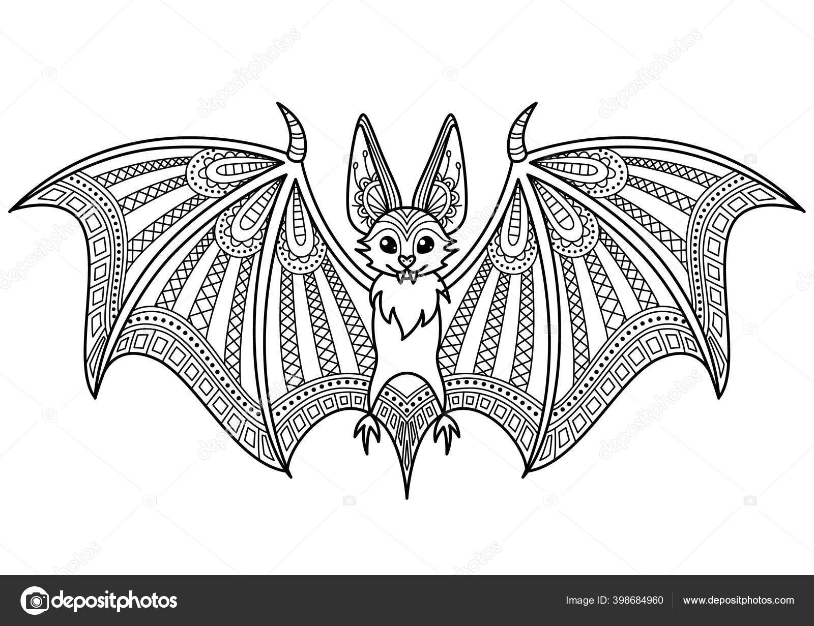 bats halloween coloring pages