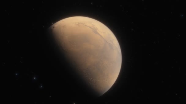 Planet Mars In Deep Space Spacecraft Flies Near Mars In The Solar System Cinematic 3d Animation