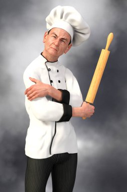 Mutfak kitap dahil olmak üzere resimde amacıyla bir dizi için uygun bir CGI Şef karakter, web siteleri, menüler kapsamaktadır. Ayrıca cinayet, rahat da dahil olmak üzere kitap kapakları ve mutfak cinayet gizemi veya gizemler için özellikle uygun portre biçimi karakter.
