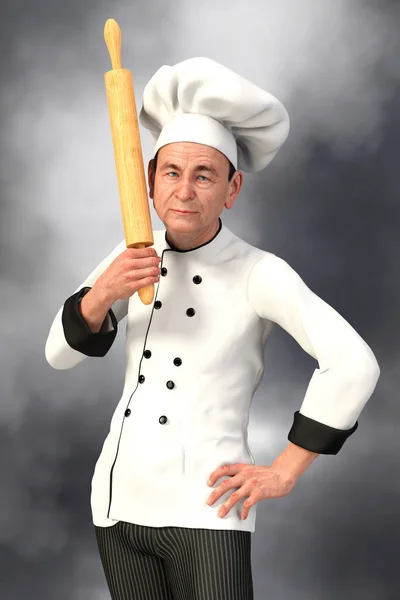 A CGI Chef character suitable for a range of illustration purposes including culinary book covers, web sites, menus. Also particularly suitable portrait format character for book covers including murder, cozy and culinary murder mystery or mysteries.