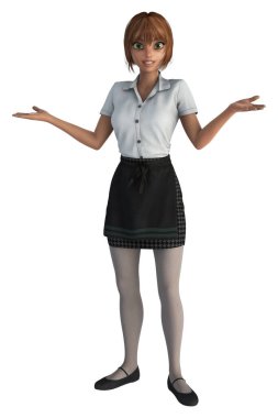 Güzel Barista kahve dükkanı garson. Yiyecek ve içecek sanayi için ideal, perakende ve kitap tasarım çalışmaları kapsamaktadır. Biri bir dizi.