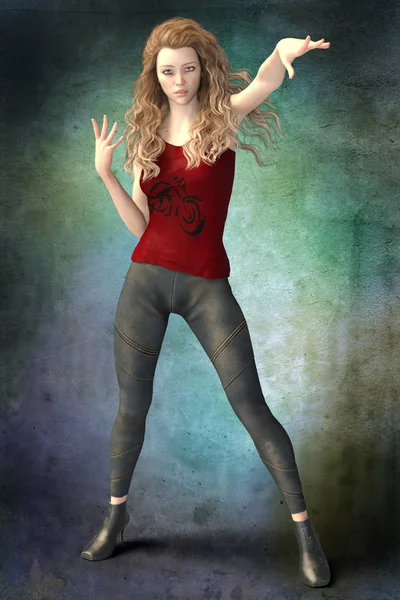Beautiful CG female urban fantasy paranormal character with attitude in magical pose. This figure is particularly suited to book cover art and design in a wide range of genres including time travel, paranormal, urban fantasy and science fiction.