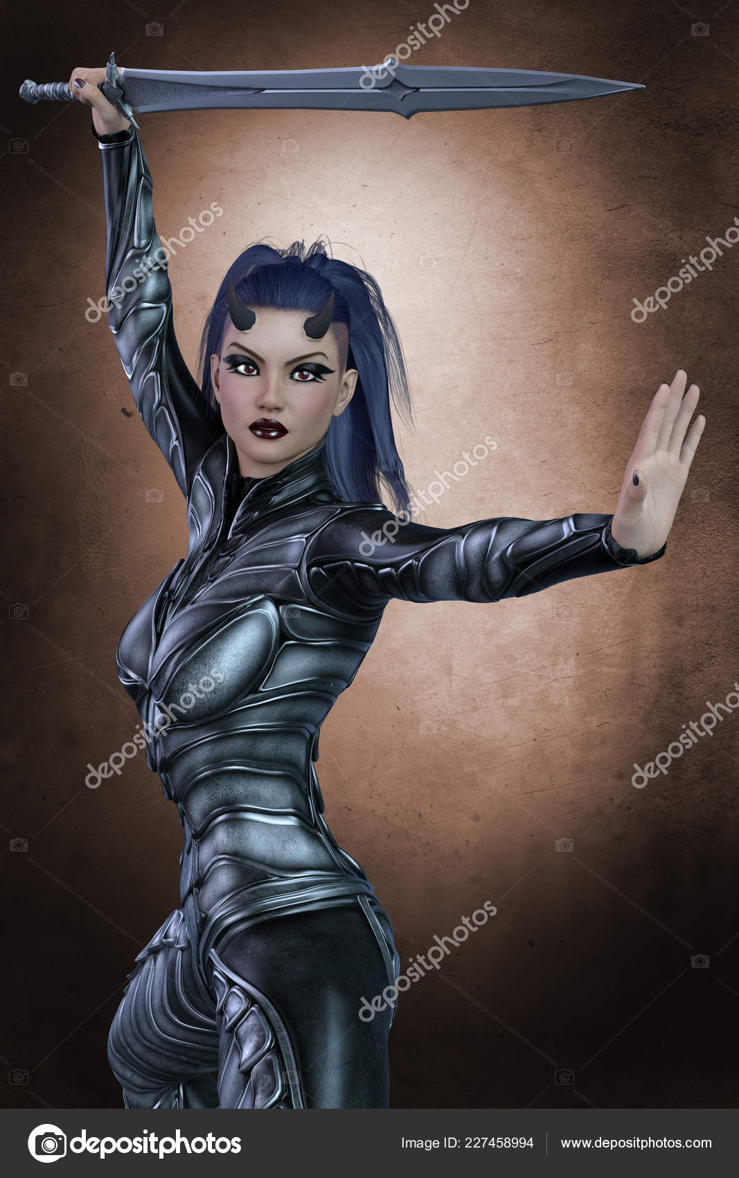Rendu Dans Style Adapté Conception Couverture Livre Personnage Féminin  Guerrier — Photo de stock par ©MerryDesigns - 227458994, image size:1067x1700