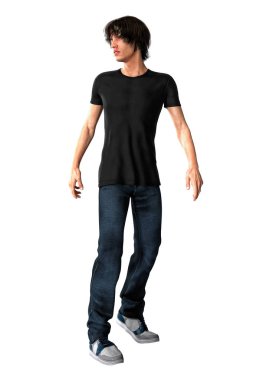 Erkek 3d kentsel fantezi paranormal karakter ciddi bir ifade ile. Bu rakam daha yumuşak bir açıklayıcı stilde özellikle kitap kapak resmi için uygun işlenir ve resmi bir dizi kullanır. Biri bir dizi.