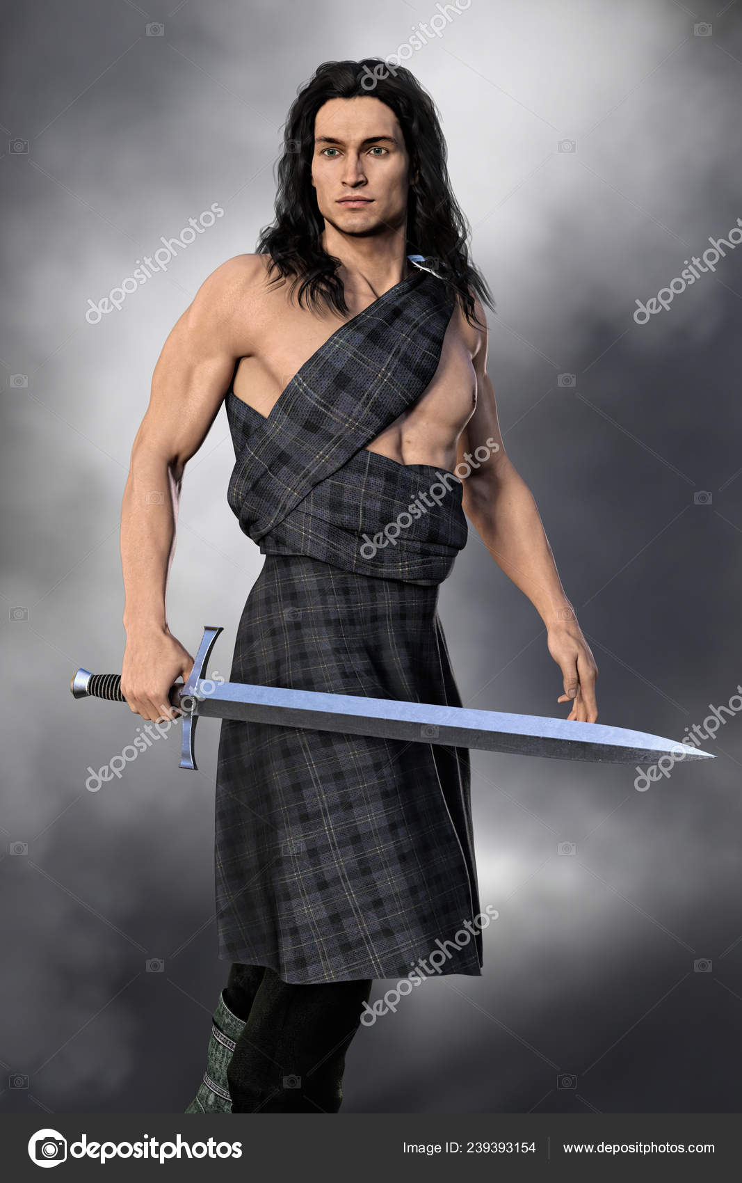 Download Warriors Celtic Sword Royalty-Free Stock Illustration