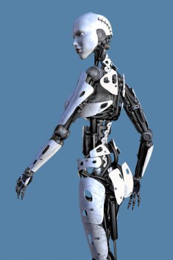 Bir kadın Robo yan görünüm