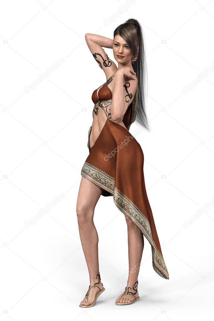 3D sexy beautiful goddess female character