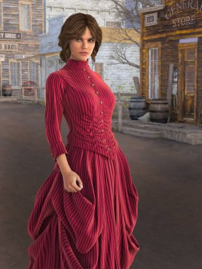 Batı Town Ayarı Victoria Woman