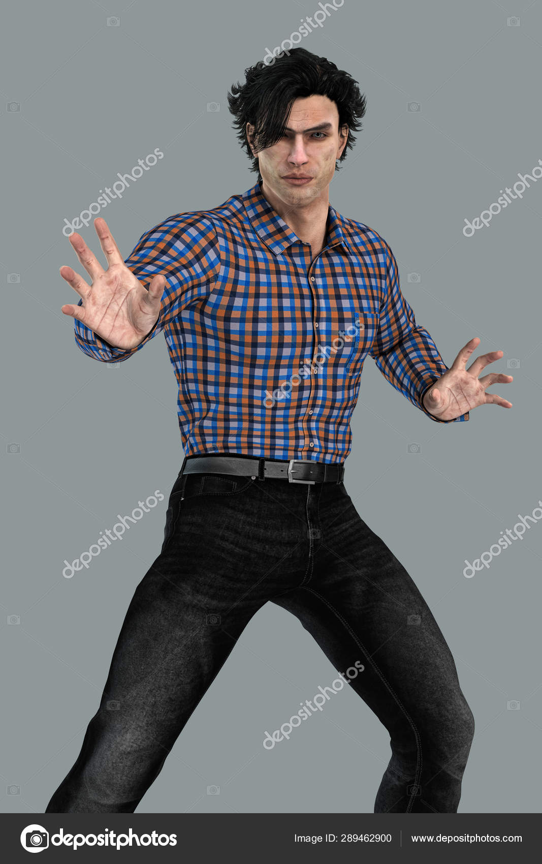 Rendering Of A Man In A Check Shirt With His Arms Outstretched In A Druid Or Wizard Fantasy Pose Stock Photo By C Merrydesigns Rendering Of A Man In A Check Shirt With His Arms Outstretched In A Druid Or Wizard Fantasy Pose Stock Photo By C Merrydesigns