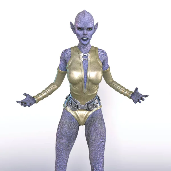 여성 외계인 또는 수생 머우먼 캐릭터 — 스톡 사진