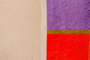 Renkli taze boyalı duvar parçası