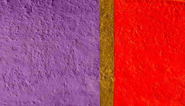 Пофарбований Фіолетовий Червоний Золотий Кольори Фрагмент Стіни — стокове фото