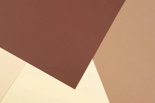 Color papers geometry composition background with brown, beige and yellow tones. — Stock Photo, Image