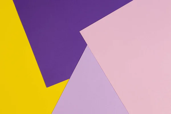 Papeles Color Geometría Composición Fondo Con Violeta Púrpura Rosa Tonos — Foto de Stock