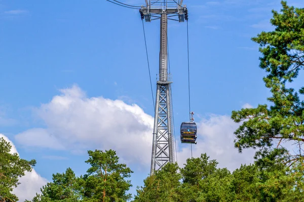 Druskininkai, Lithuania, July 26, 2018. Cable car one of most popular attraction in Druskininkai — Stock Photo, Image