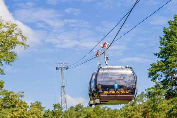 Druskininkai, Lithuania, July 26, 2018. Cable car one of most popular attraction in Druskininkai — Stock Photo, Image
