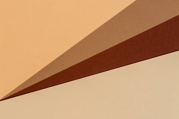 Color papers geometry composition background with beige and brown tones — Stock Photo, Image