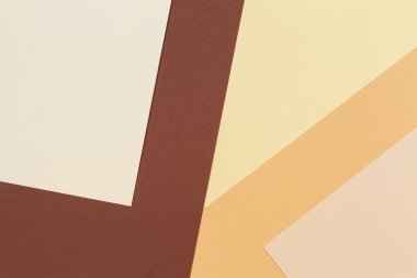 Soyut geometrik kağıt doku karton arka plan. Bej, kahverengi sarı pastel renkler