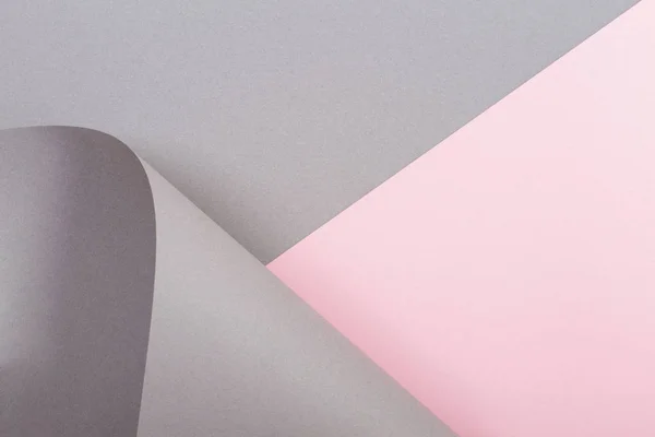Forma geométrica abstracta fondo de papel de color gris y rosa — Foto de Stock