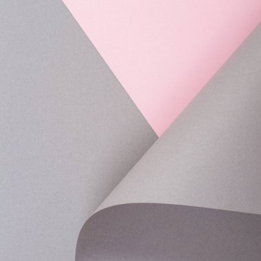 Soyut geometrik şekil gri ve pembe renkli kağıt arkaplan
