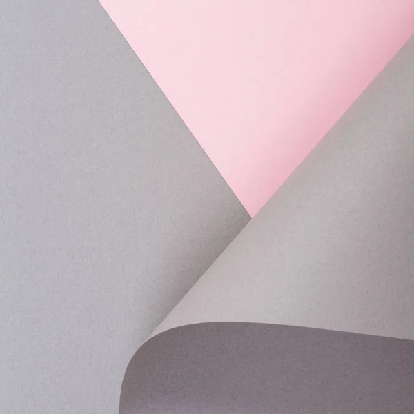 Forma geométrica abstracta fondo de papel de color gris y rosa — Foto de Stock