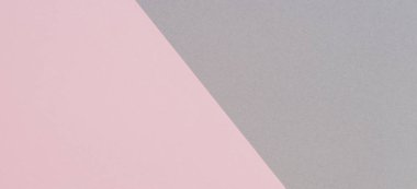 Soyut geometrik şekil gri ve pembe renkli kağıt afiş arkaplanı