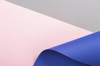 Soyut geometrik şekil gri, pembe ve mavi renk Kağıt arka plan