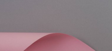 Soyut geometrik şekil gri ve pembe renkli kağıt arkaplan