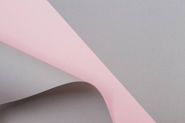 Soyut geometrik şekil gri ve pembe renkli kağıt arkaplan