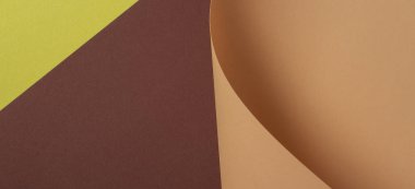 Soyut geometrik şekil sarı bej rengi sarı kahverengi renk Kağıt arka plan.