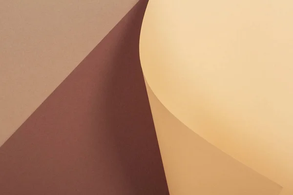 Forma geométrica abstracta beige amarillo marrón color papel fondo . — Foto de Stock