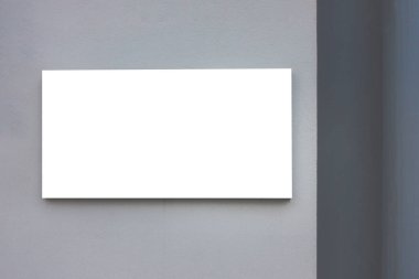 Kadar alay et. Boş billboard açık havada, açık hava reklam, gri duvar tahtada genel bilgi.