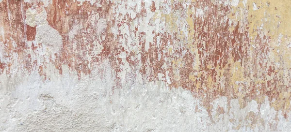 Gamla spruckna vittrad shabby putsade skalade vägg banner bakgrund — Stockfoto