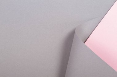Soyut geometrik şekil gri ve pembe renkli kağıt arkaplan