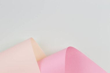 Soyut geometrik şekil pastel yeşil pembe ve sarı renk kağıt kompozisyon arka plan