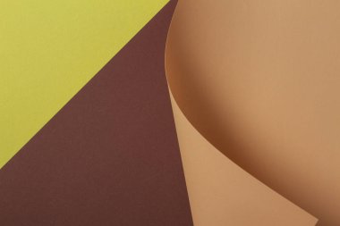 Soyut geometrik şekil sarı bej rengi sarı kahverengi renk Kağıt arka plan