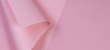 Soyut geometrik şekil pastel pembe renkli kağıt arka plan