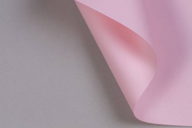 Soyut geometrik şekil pastel pembe ve gri renk Kağıt arka plan