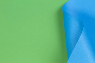 Soyut geometrik şekil pastel mavi ve yeşil renkli kağıt arka plan