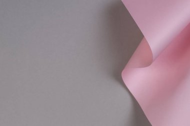 Soyut geometrik şekil pastel pembe ve gri renk Kağıt arka plan