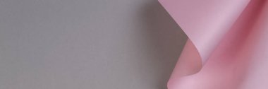 Soyut geometrik şekil pastel pembe ve gri renk Kağıt arka plan