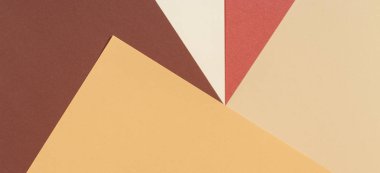 Soyut geometrik kağıt dokusu karton arka plan. Bej, kahverengi sarı pastel renkler