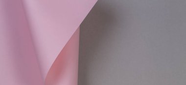 Soyut geometrik şekil pastel pembe ve gri renk Kağıt arka plan